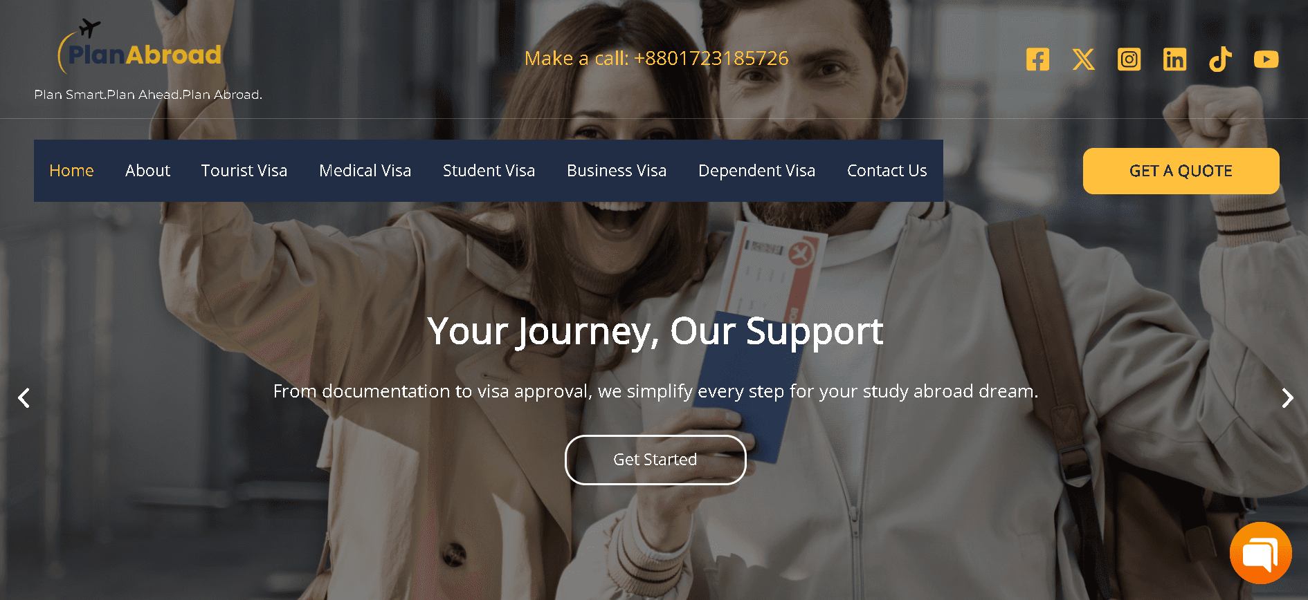Plan Abroad Website