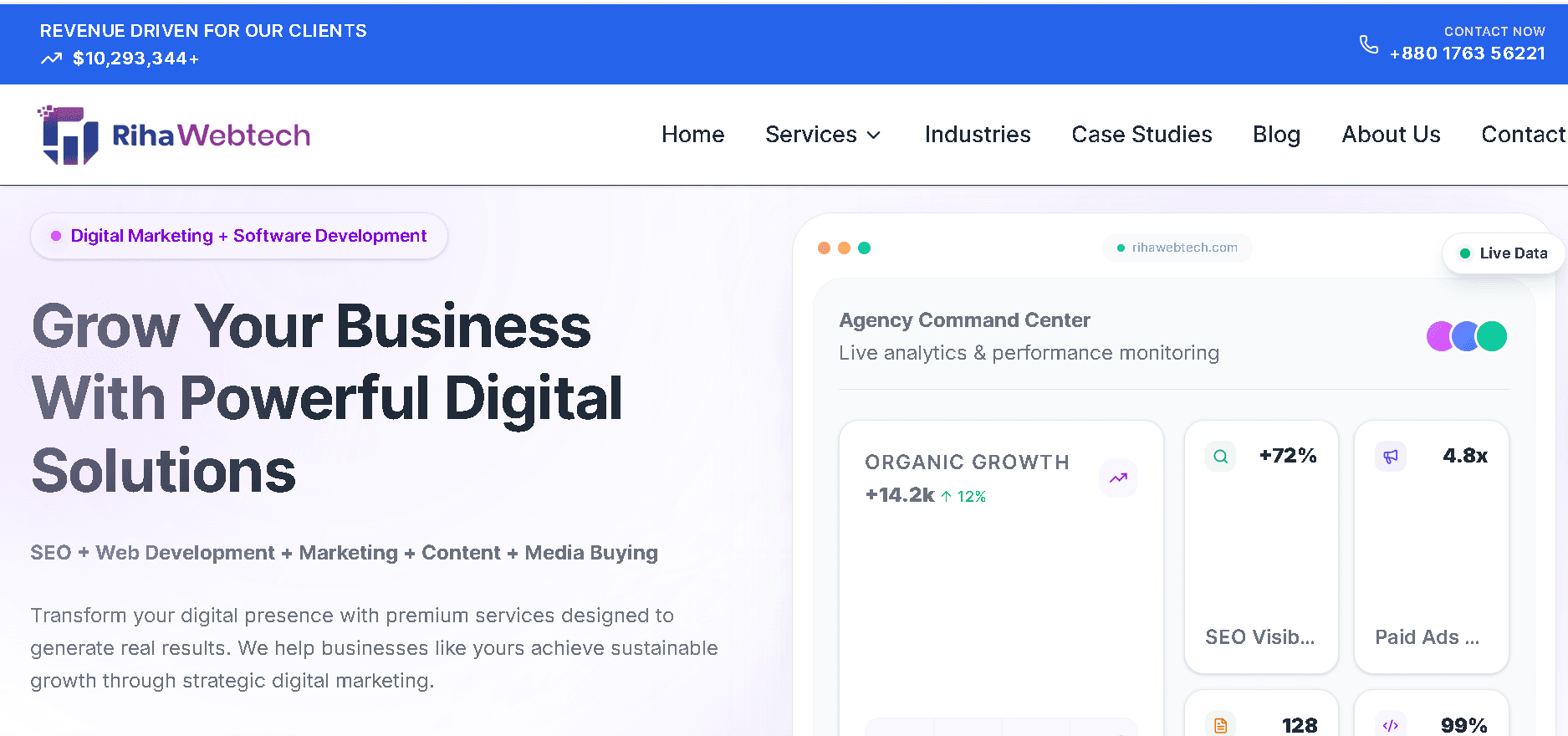 Riha WebTech Website